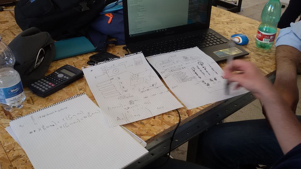 Fasi del lavoro mentre si cerca di arrivare alla formula