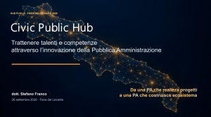 Copertina dell’intervento Civic Public Hub di Stefano Franco a Hub Puglia 2026